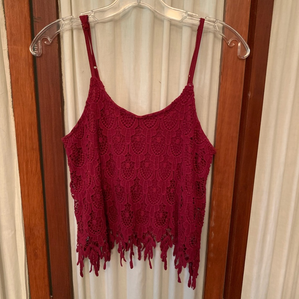Burgundy tank top